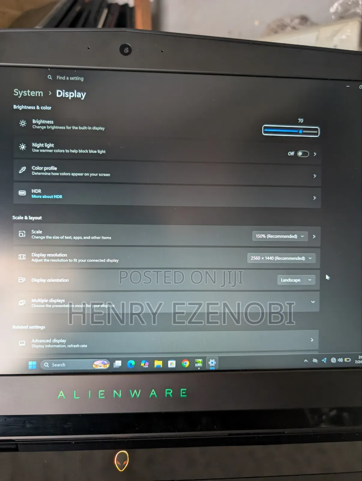 Laptop Dell 32GB Intel Core i7 HDD+SSD 1T