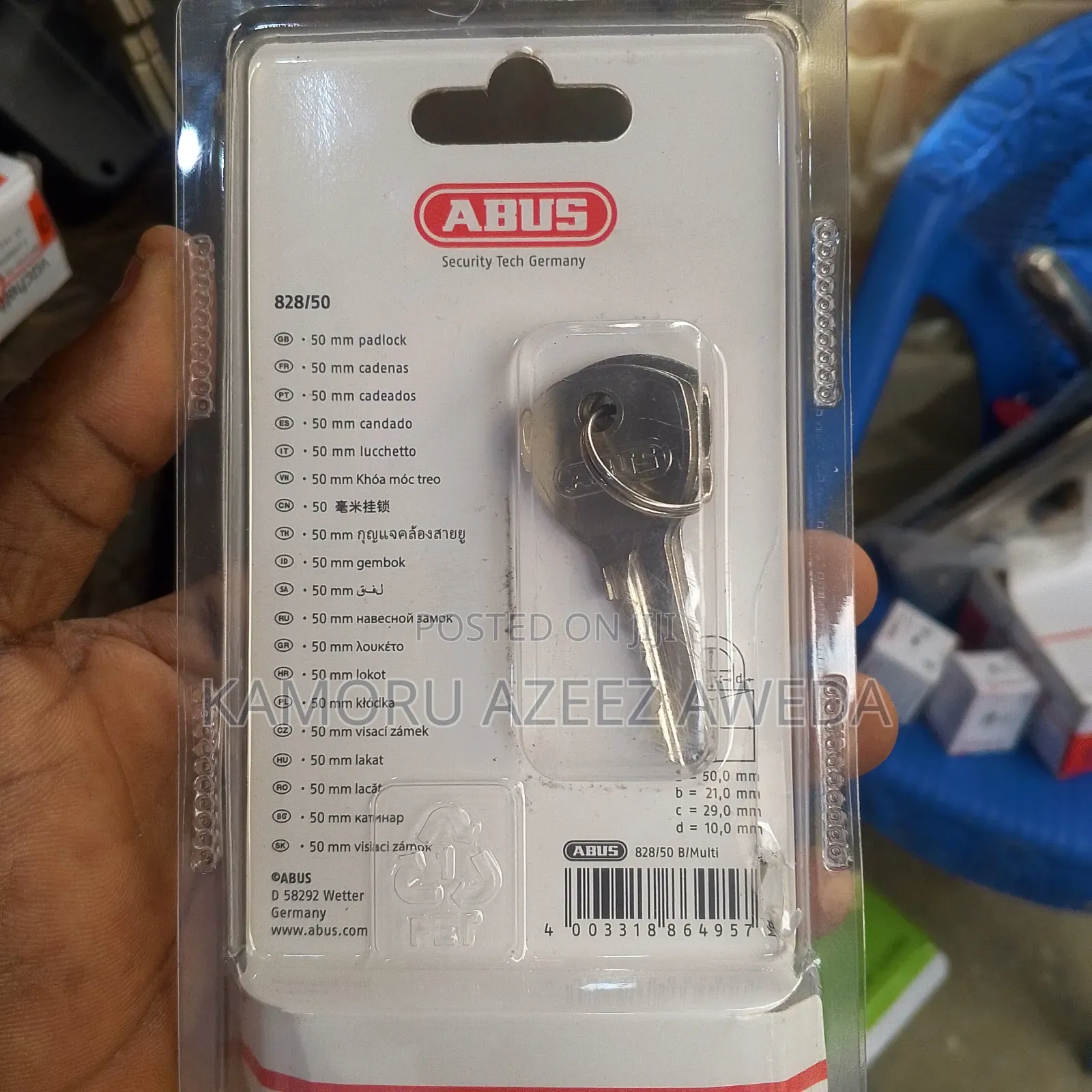 ABUS Padlock 50mm Garmny Technology