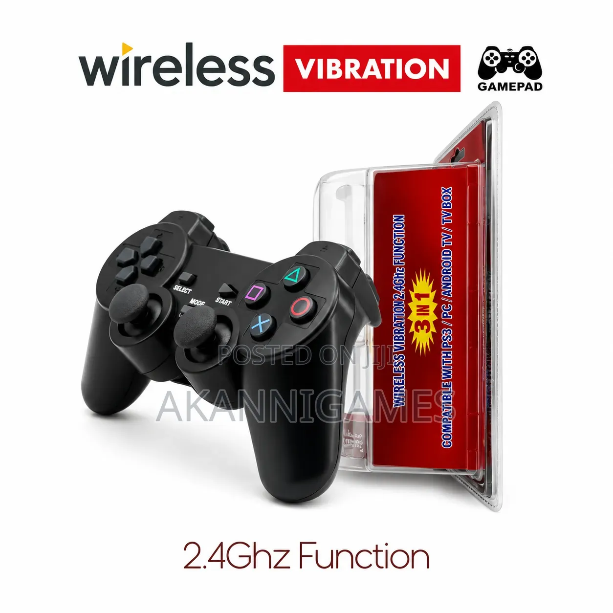 Wireless Bluetooth Game Controller Pad for Ps2 / PC / Android