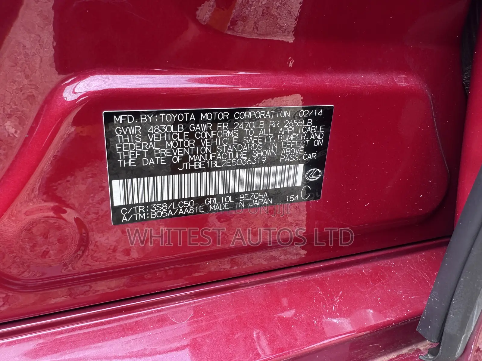 Lexus GS 350 2014 Red