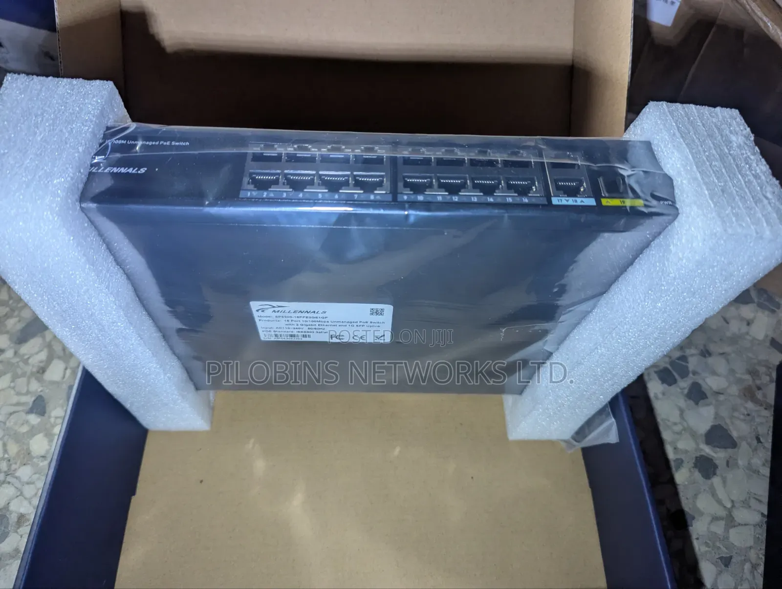 MILLENNALS 16ports 10/100 Unmanaged PoE Switch
