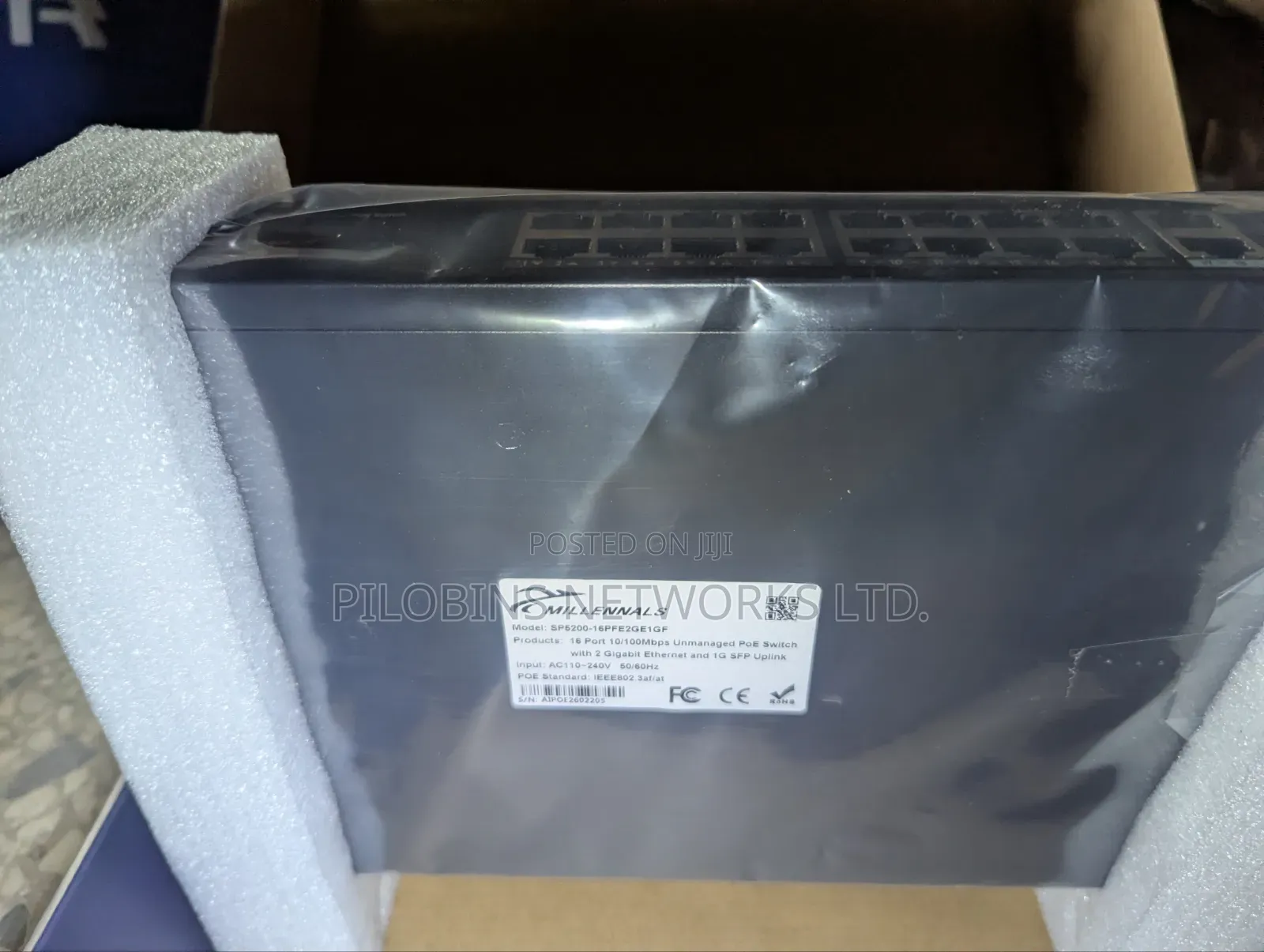 MILLENNALS 16ports 10/100 Unmanaged PoE Switch