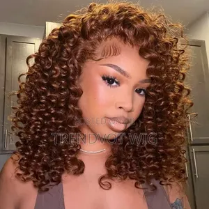 Dark Brown 13x4 Bouncy Curly Glueless Wig