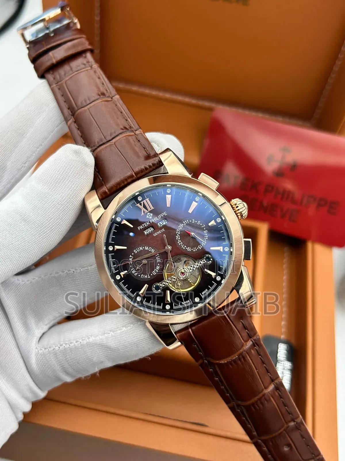 Patek Philip Leather Strap Automatic