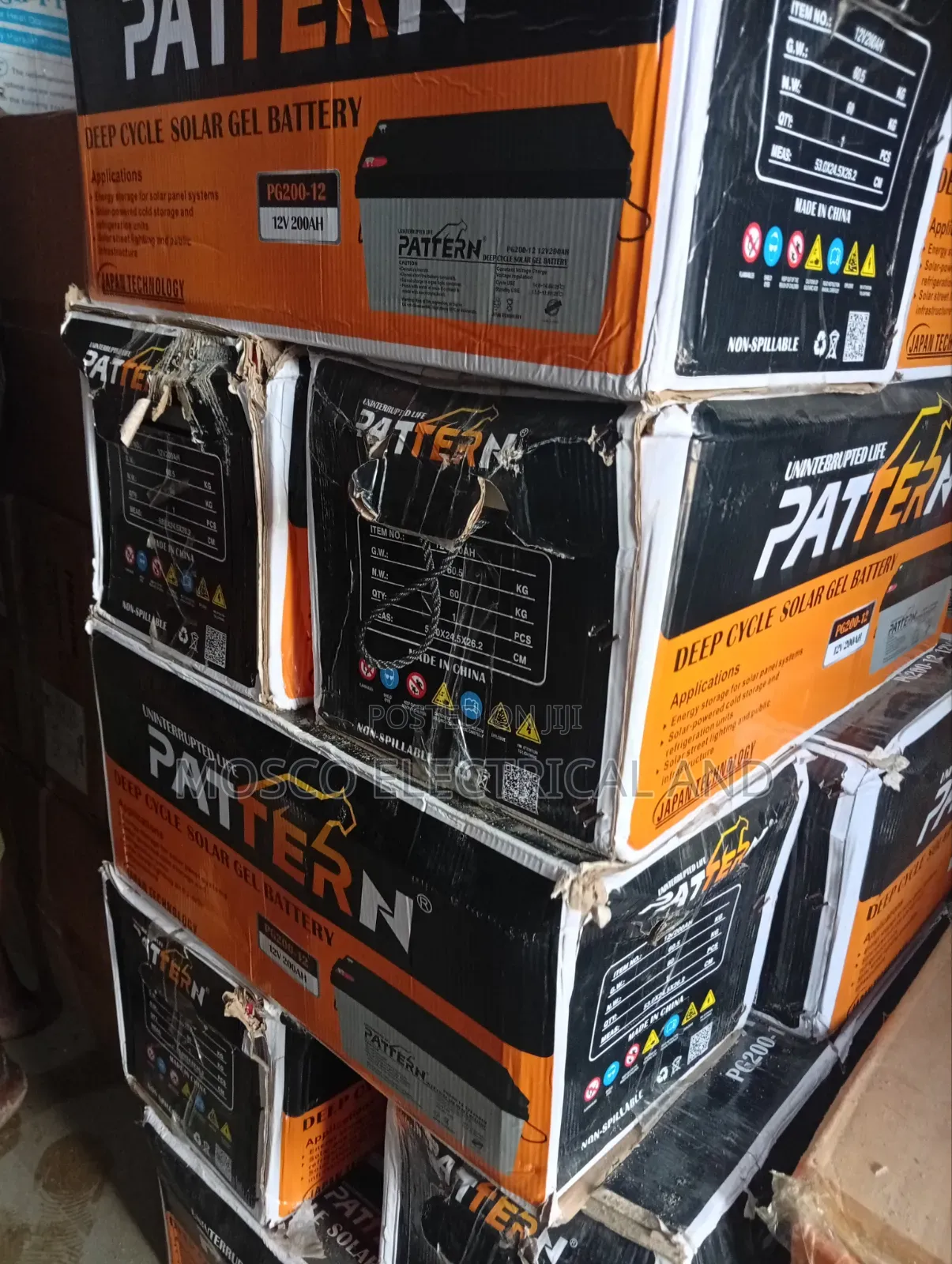 200ah/12volts Pattern Deep Cycle Solar Batteries