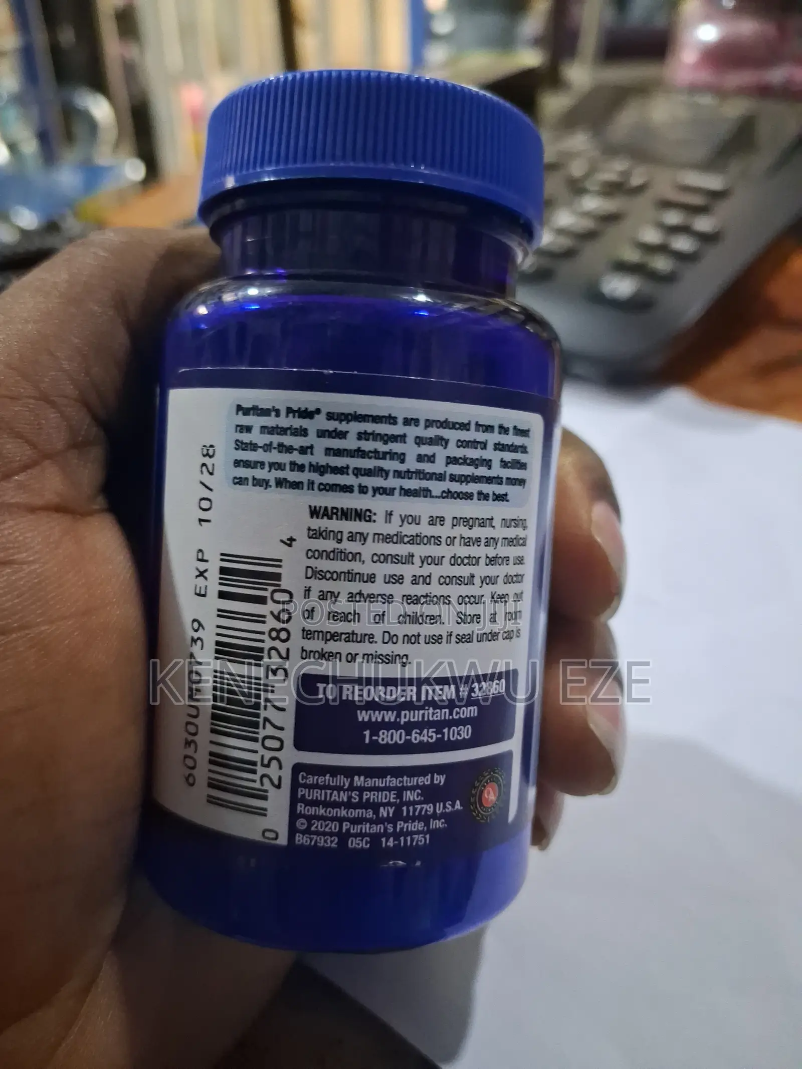 Puritan's Pride Methylcobalamin Vitamin B12 5000mcg