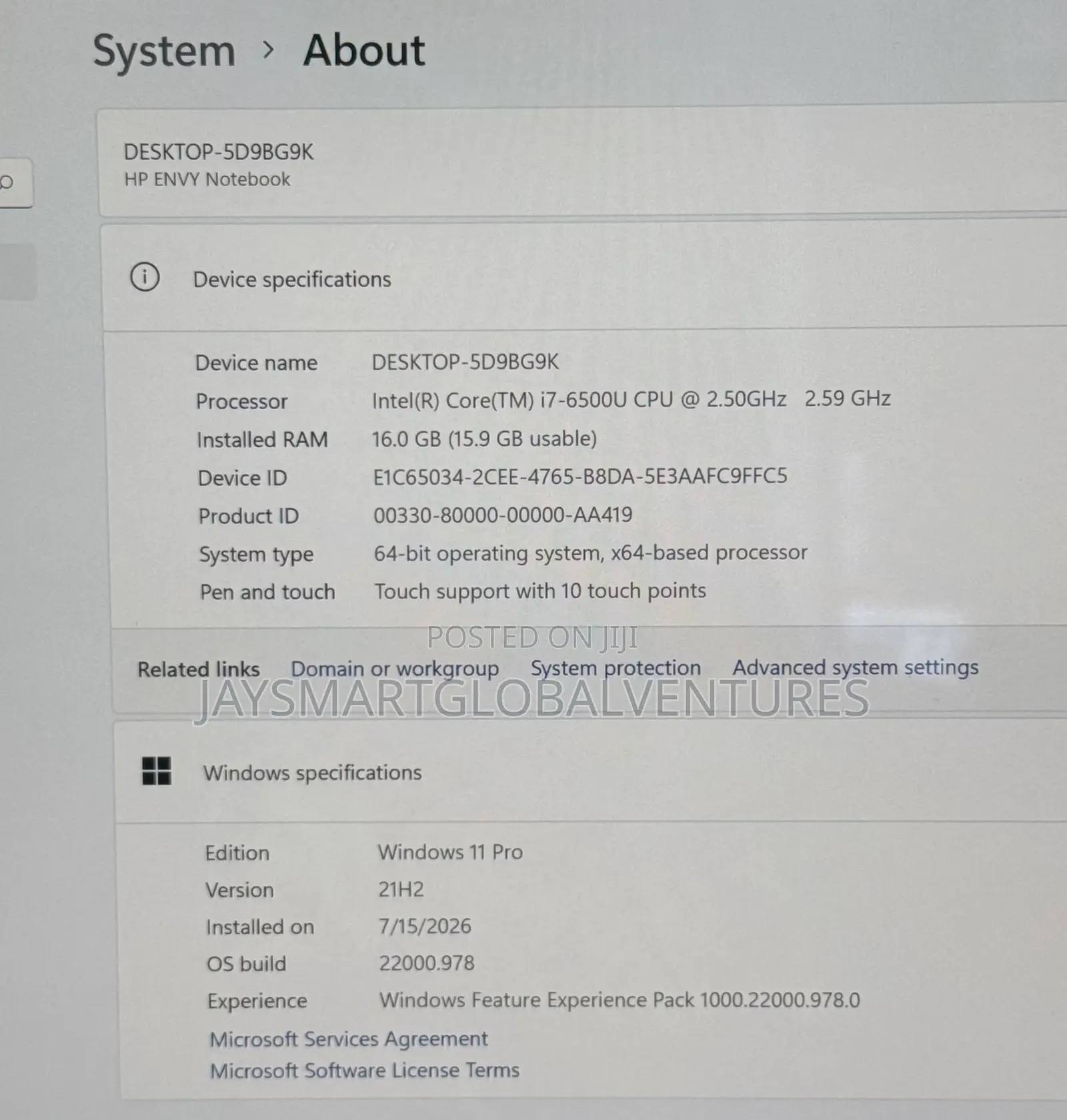 Laptop HP Envy 17 16GB Intel Core i7 SSD 512GB