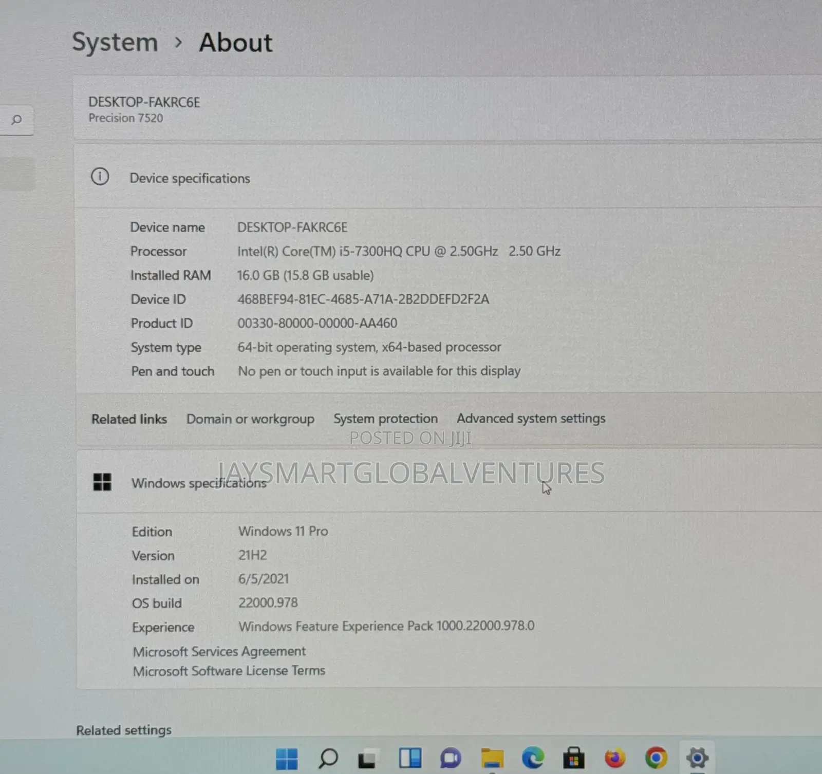 Laptop Dell Precision 7520 16GB Intel Core i5 SSD 512GB