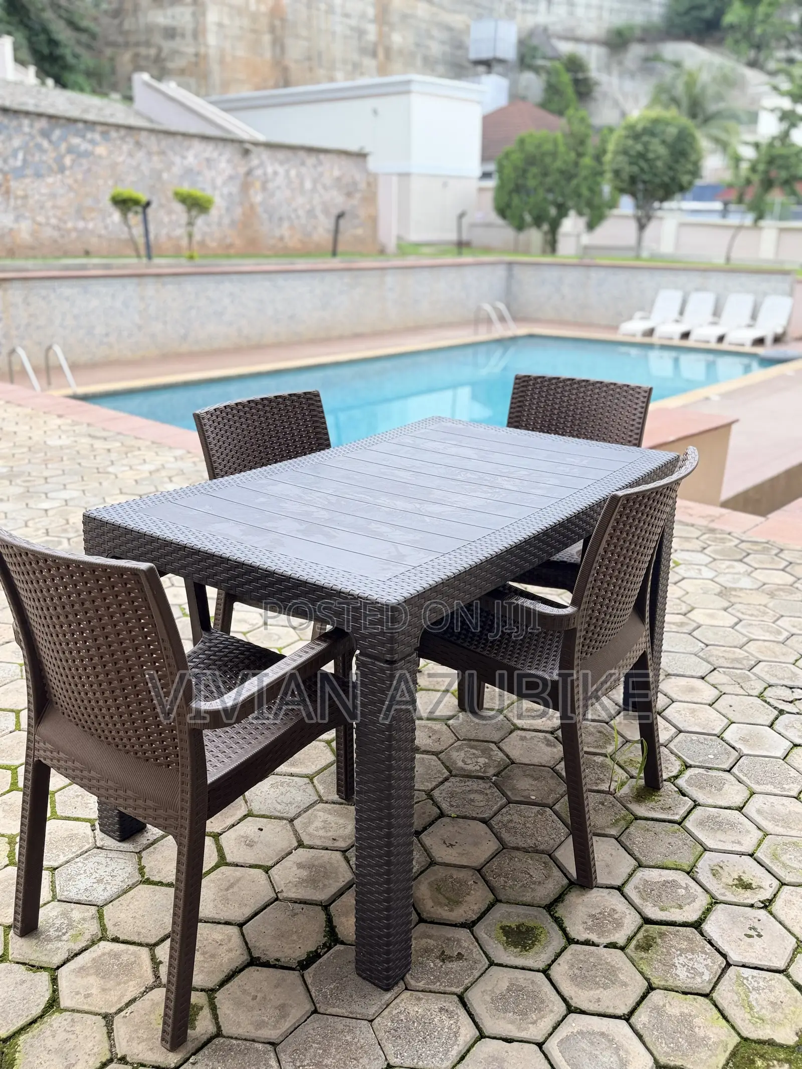 Outdoor Table and 4-Chairs Set