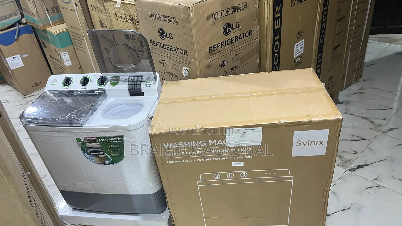 Synix E8WTMN Laundry Machine Premium Semi Automatic Washer