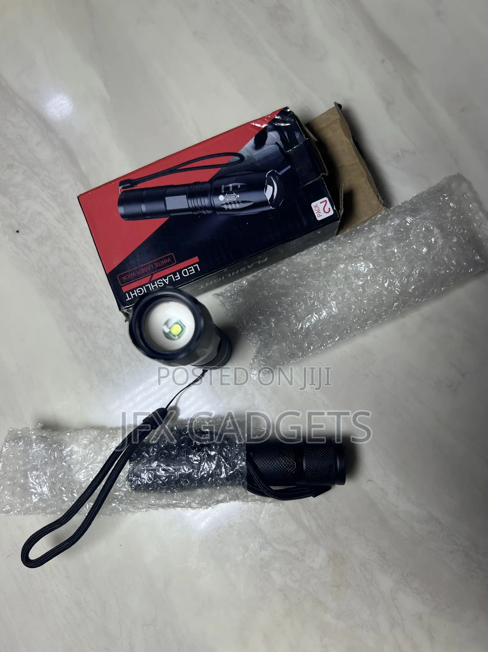 2 in 1 Led Flashlight (White Laser Wick)