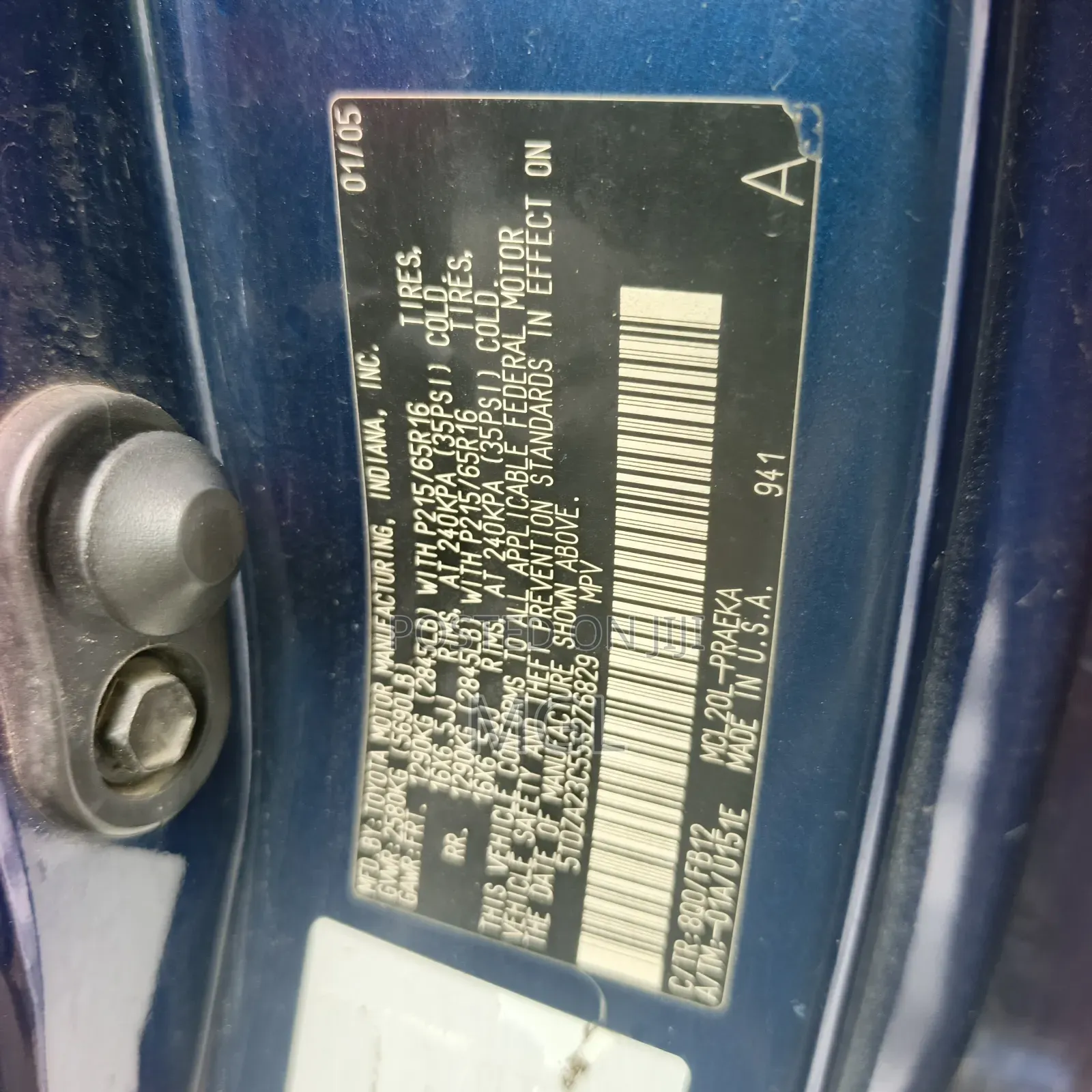 Toyota Sienna 2005 Blue