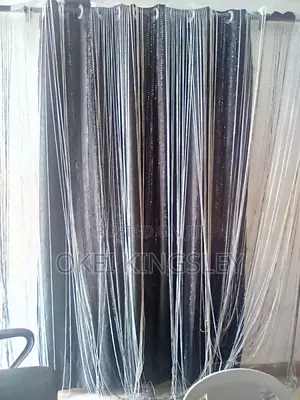 6 Panels of Premium Floor-Length Curtains + Dining String Curtain