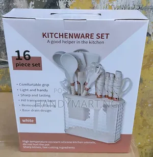 16Piece Marble Kitchen Utensil Knife Set With Acrylic Holder 21% OFF