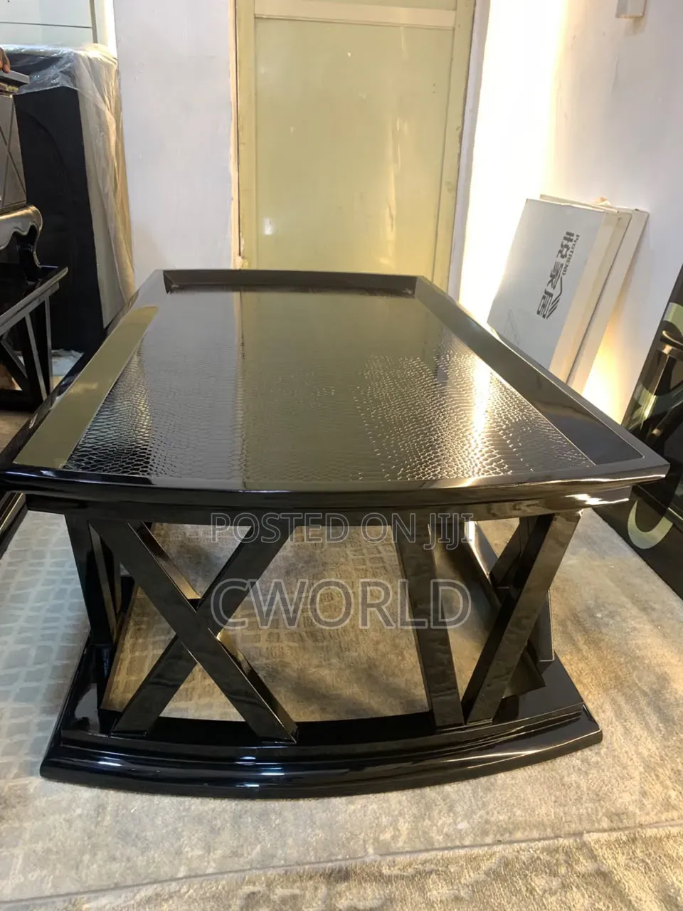 Black Gloss Center Table - Imported