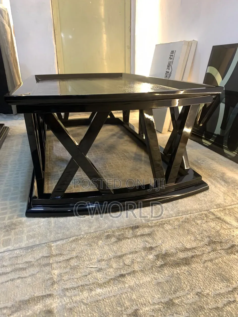 Black Gloss Center Table - Imported