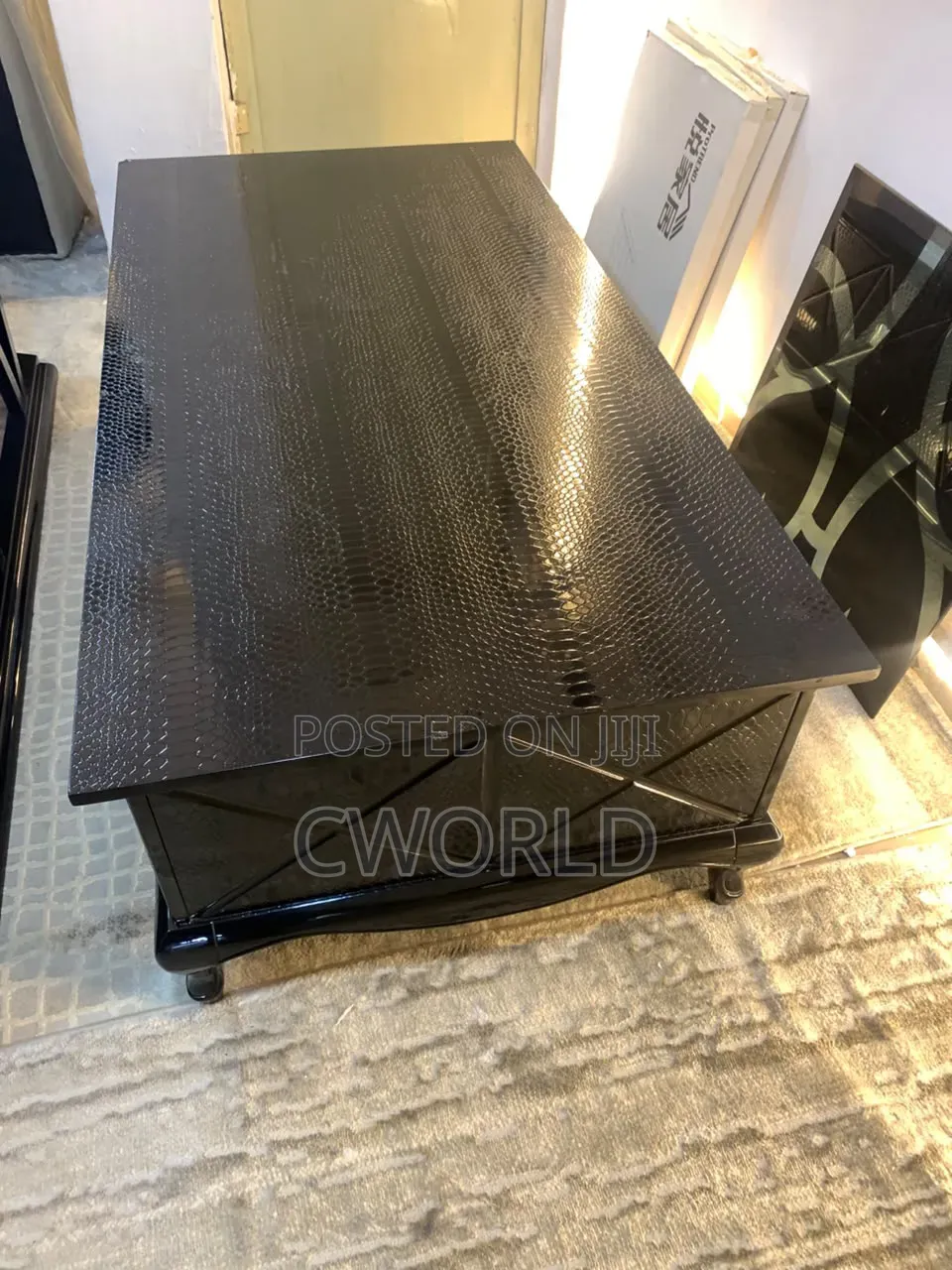 Modern High-Gloss TV Console - Imported