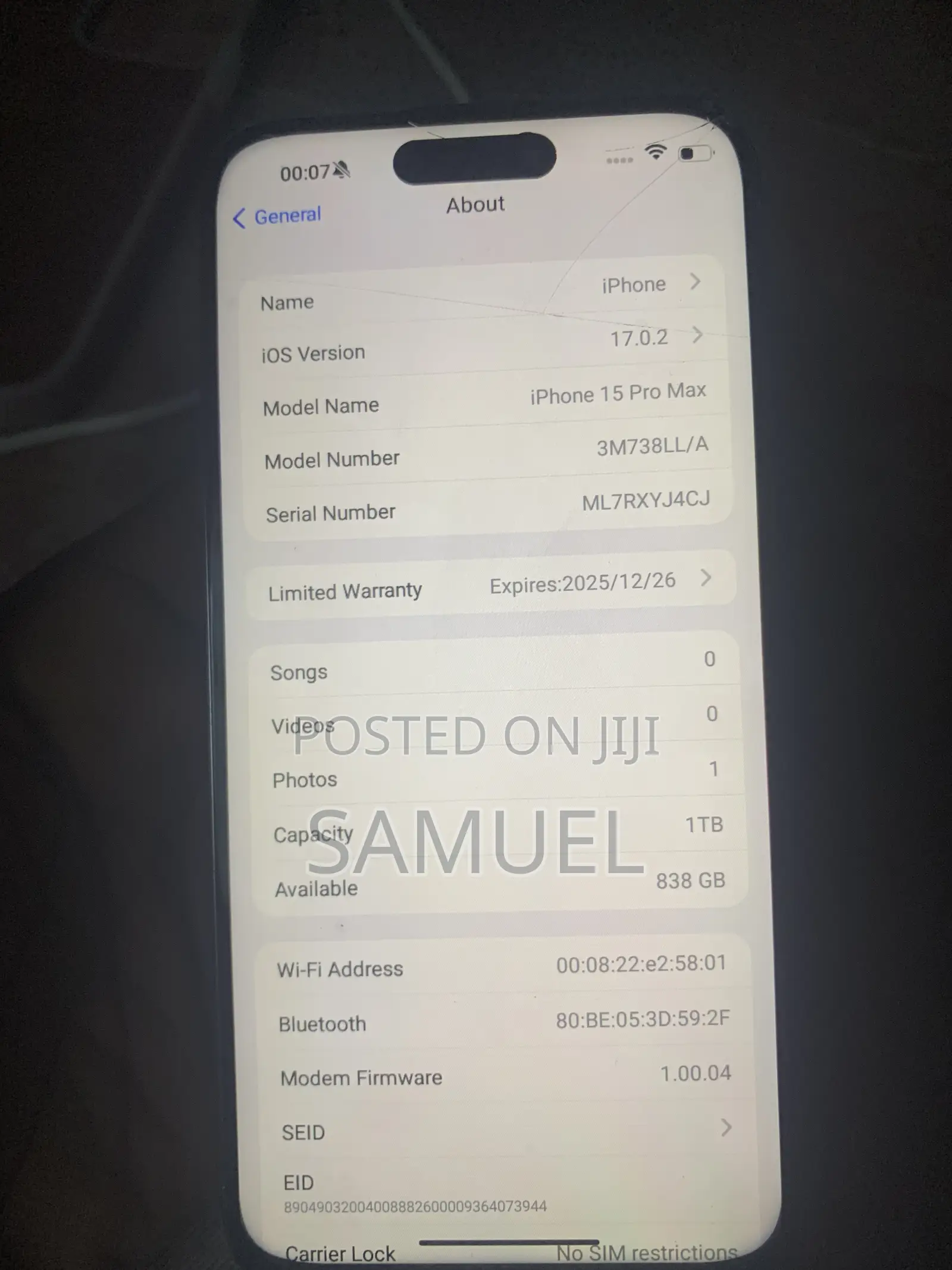 Apple iPhone 15 Pro Max 1 TB Silver