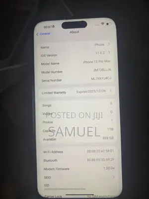Apple iPhone 15 Pro Max 1 TB Silver