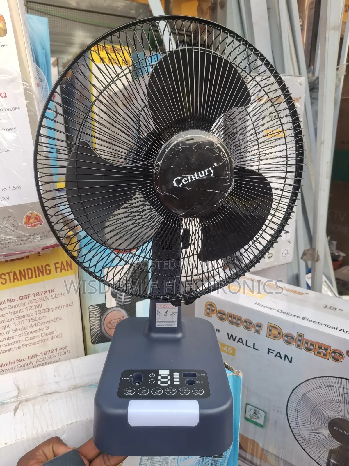 Century Rechargeable Table Fan 12"