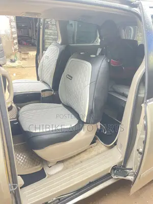 Smile Ash and Black Original Leather Seat Cover for 7 Seater