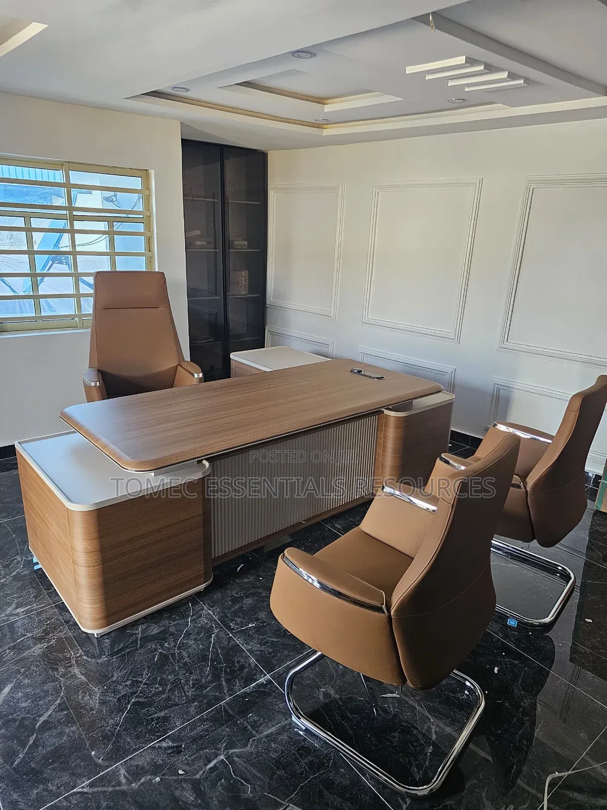 Executive Office Table With Matching Chairs