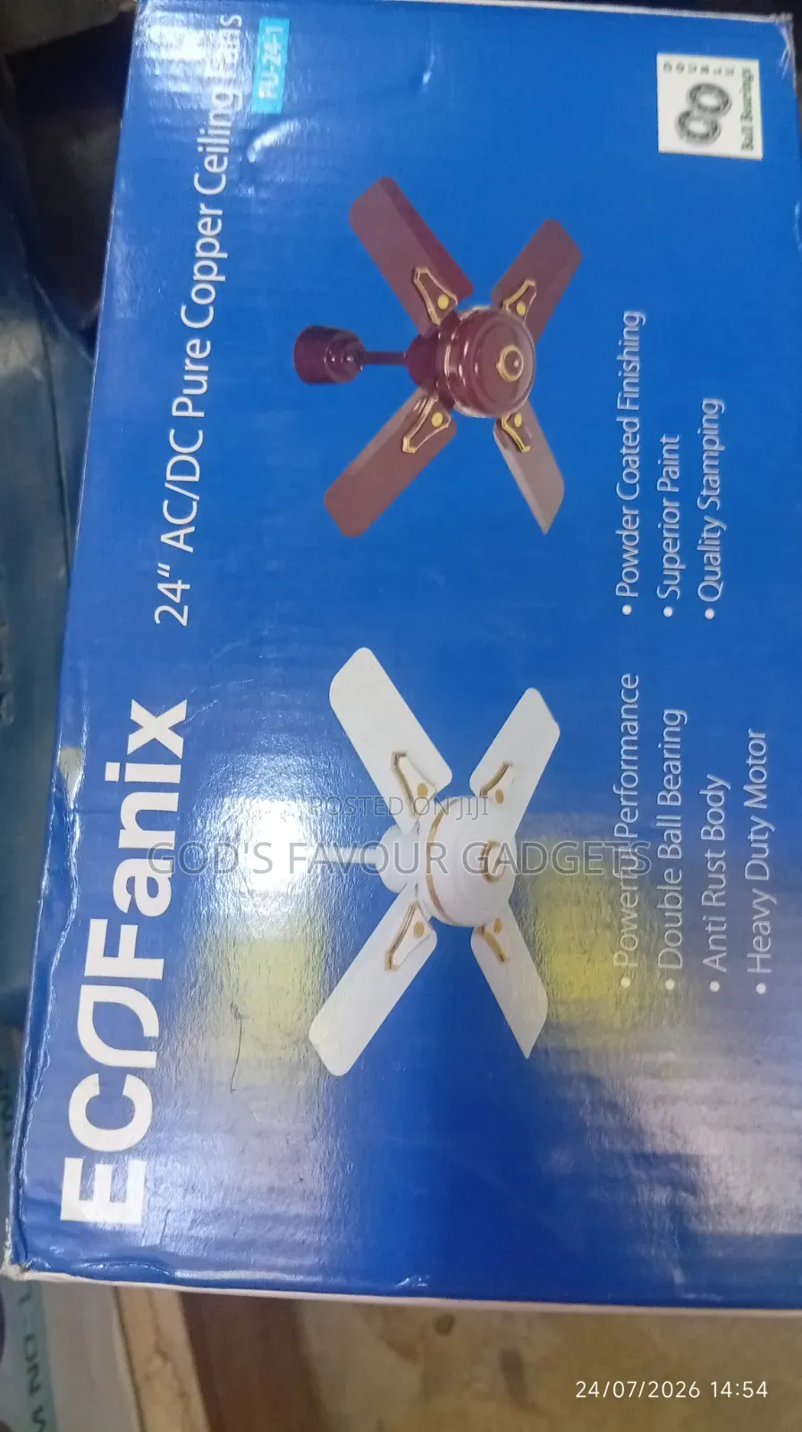 Solar Ceiling Fan Short Blade