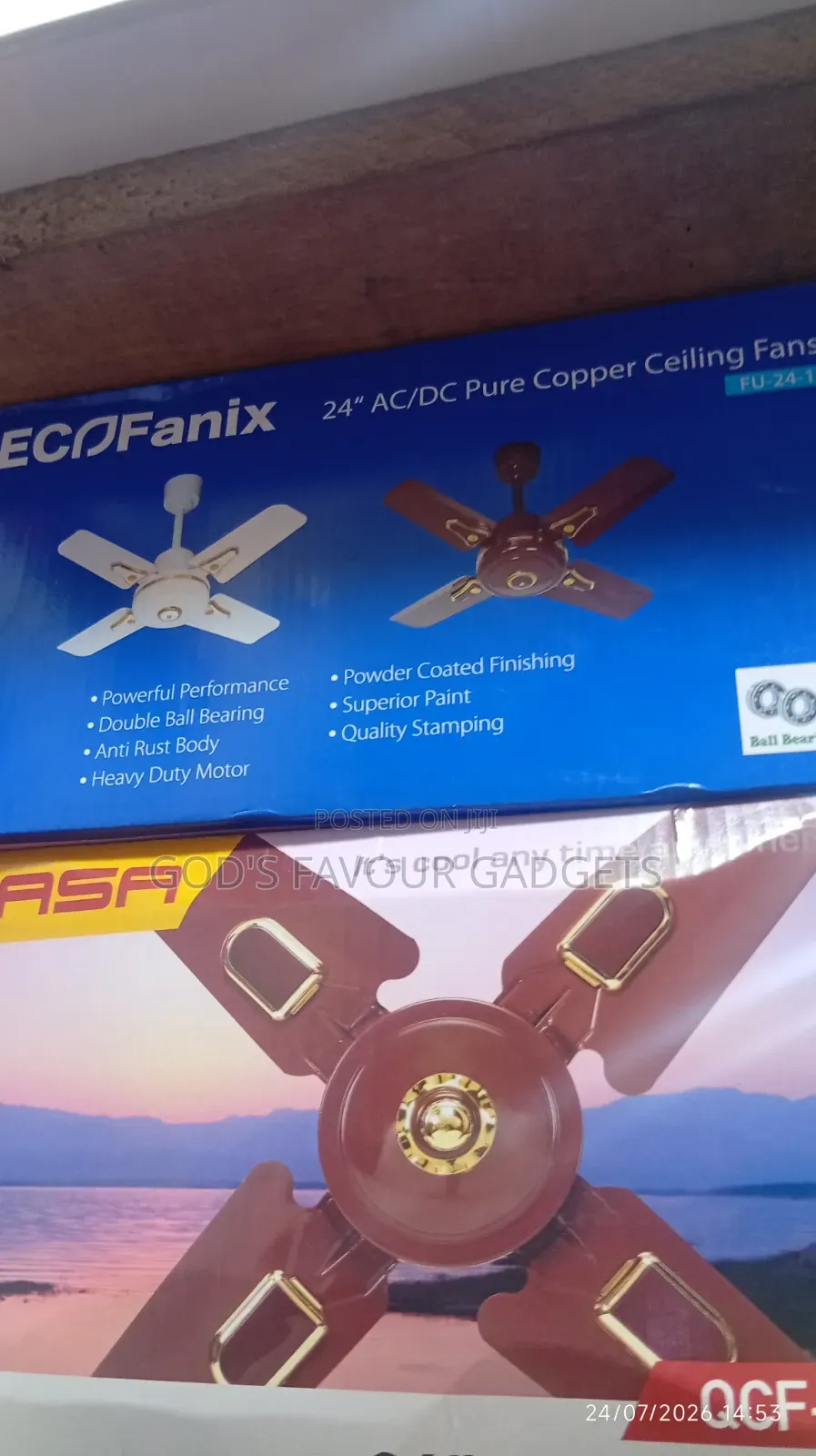 Solar Ceiling Fan Short Blade
