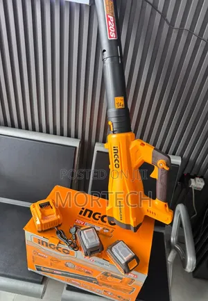INGCO Leaf Blower Cordless 20V Brushless, 18,500 RPM, 2x 2.0Ah
