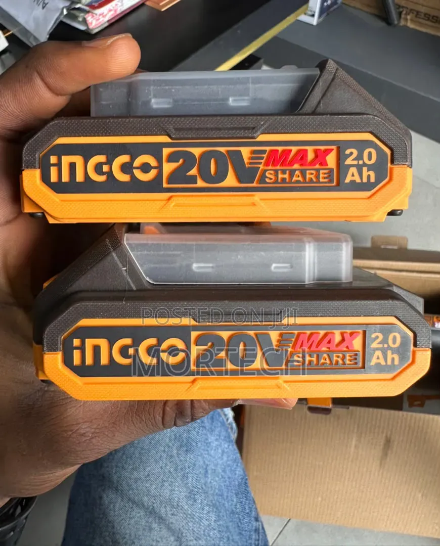 INGCO Leaf Blower Cordless 20V Brushless, 18,500 RPM, 2x 2.0Ah