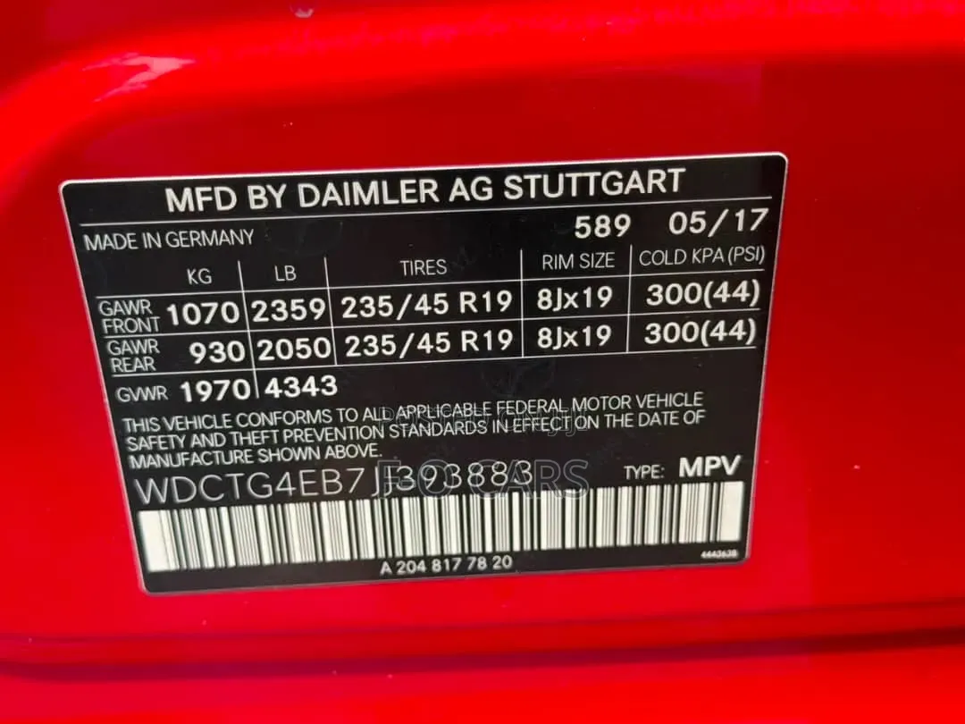 Mercedes-Benz GLA-Class 2017 Red