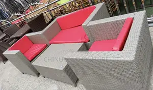 Grey Colour 4 Seaters Rattan Outdoor Chairs Sofa