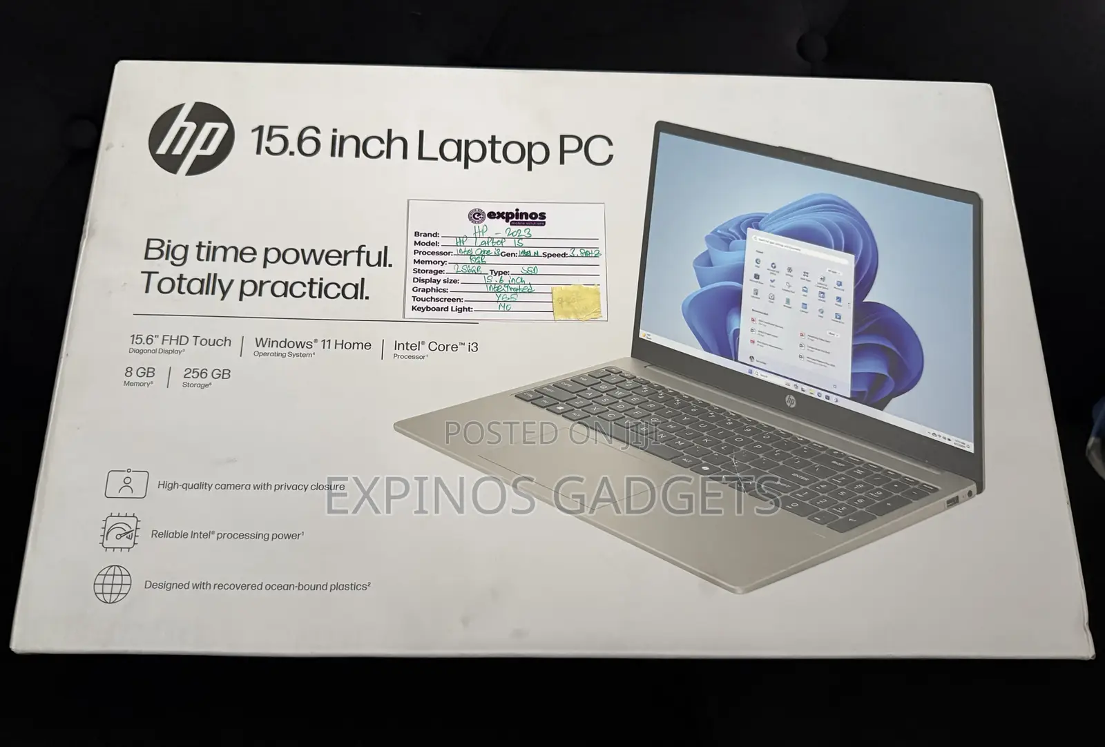 New Laptop HP 15 8GB Intel Core i3 SSD 256GB