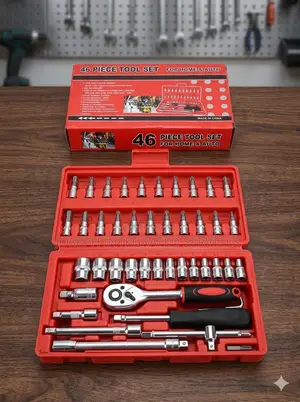 Generic 46-Piece Socket Wrench and Screwdriver Set
