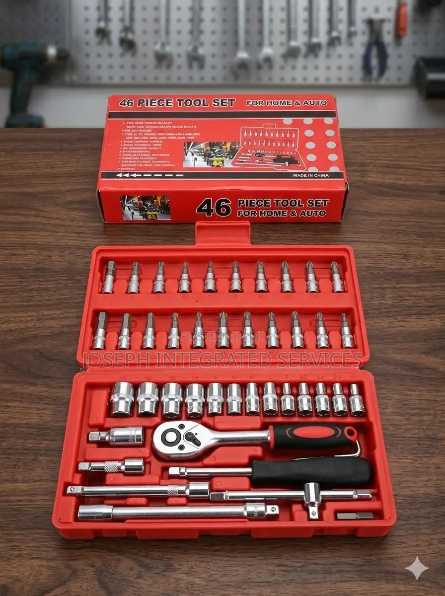 Generic 46-Piece Socket Wrench and Screwdriver Set