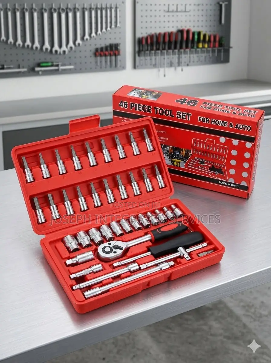 Generic 46-Piece Socket Wrench and Screwdriver Set