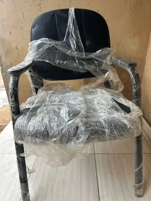 Black Leather Visitor or Office Waiting Chair