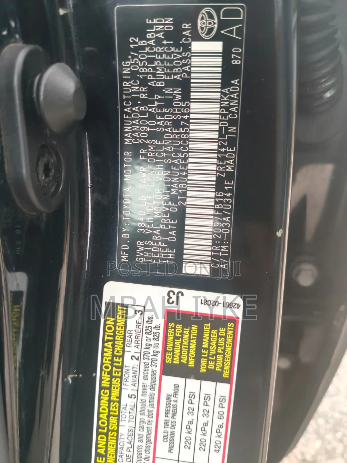 Toyota Corolla 2013 Black