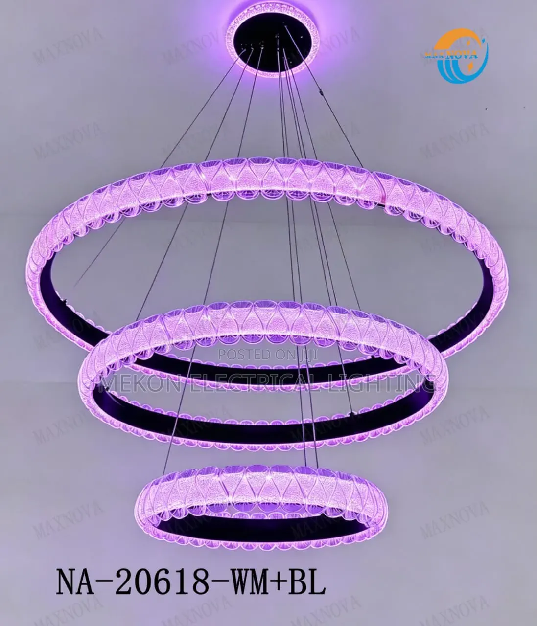 Three Ring Crystal Chandelier