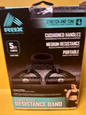 RBX Bungee Style Resistance Band – Medium Resistance (5 Ft. Length)