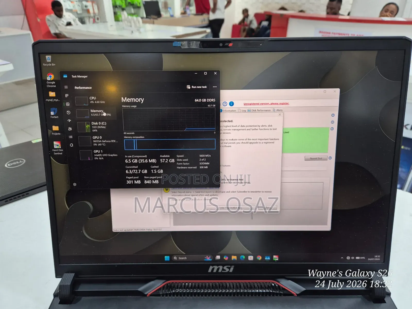 Laptop MSI Raider GE78HX 64GB Intel Core i9 SSD 2T