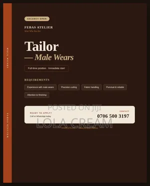 Tailor for Men's Wear
