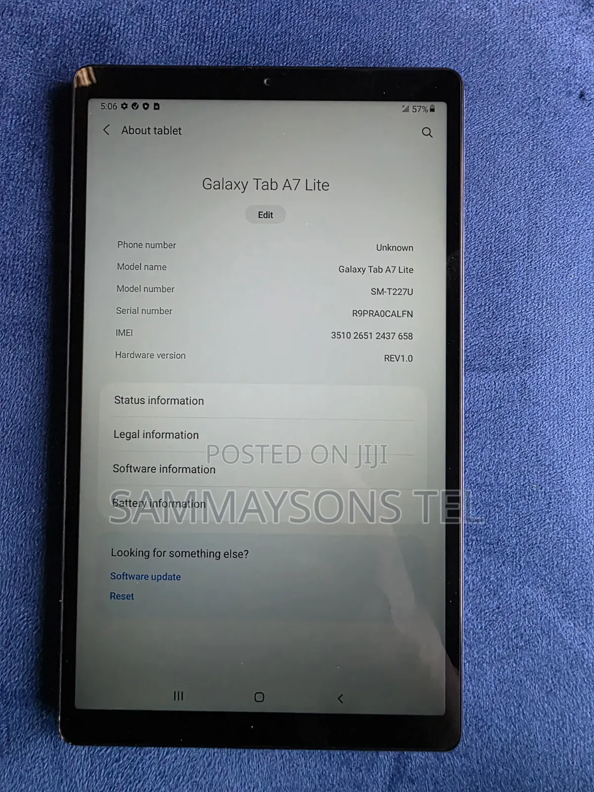 Samsung Galaxy Tab A7 Lite 32 GB Black