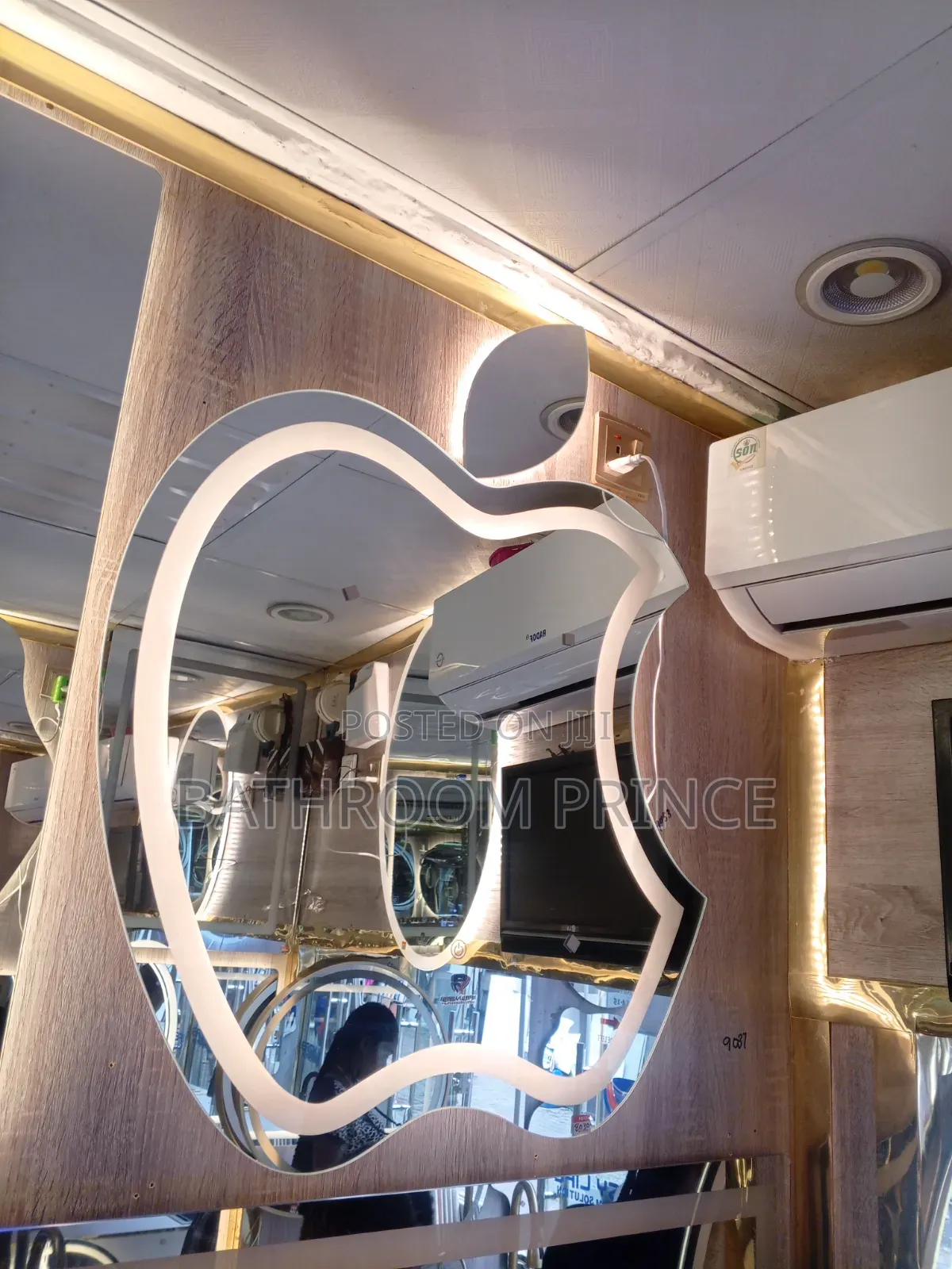 Unique Apple Shape LED Mirror