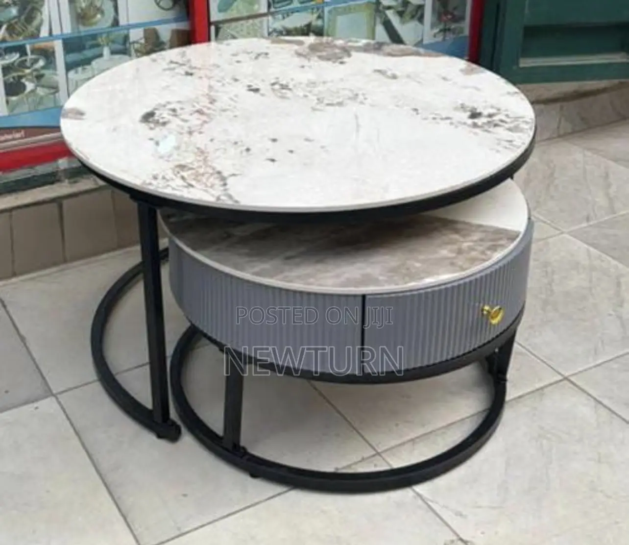 2in1 Adjustable Marble Center Table.