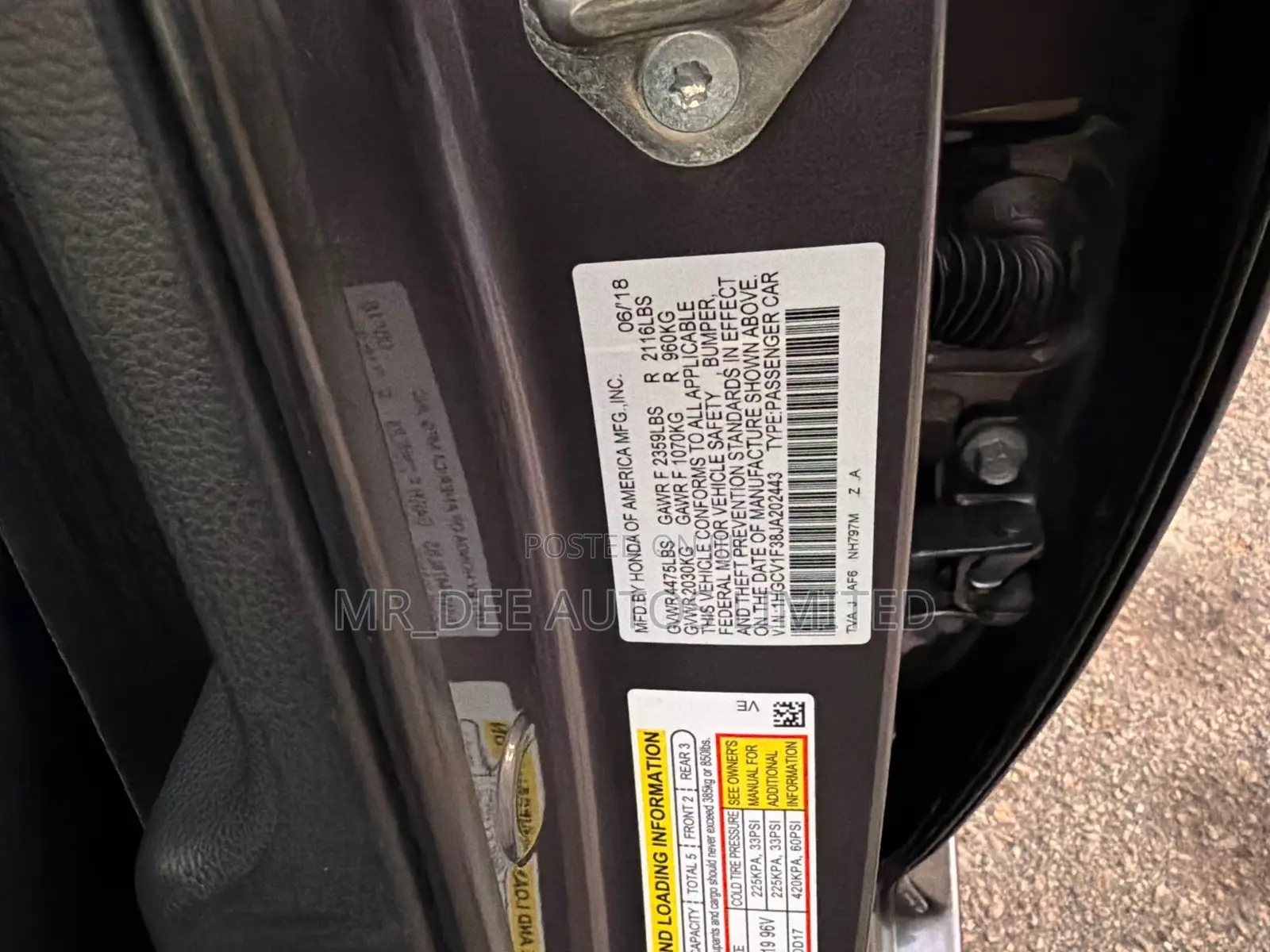 Honda Accord 2018 Gray
