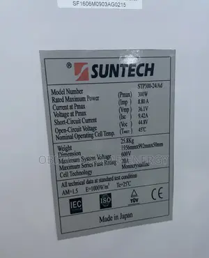Suntech 300W Solar Panel – High Efficiency Durable