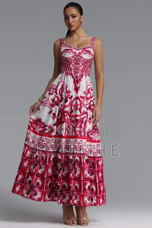 Luxury Elegant Designer Women’s Sparkly Halter Printed Maxi Dress