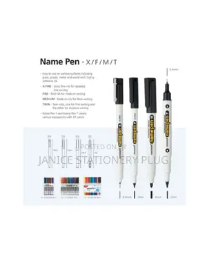 Monami Permanent Ink Twin Liner Marker, Black for Professional Office
