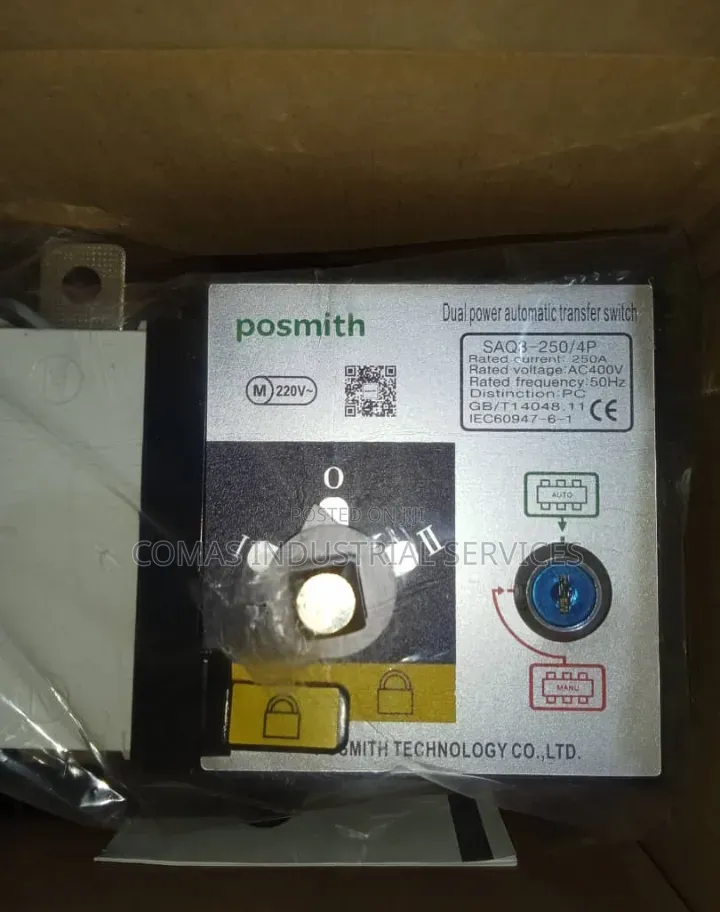 Posmith 250A 4p Automatic Changeover Switch|Dual Power Transfer Switch